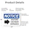 Signmission Visitors Use Main Entrance Right OSHA Notice Sign, Aluminum, 24in W x 18in L, 2PK OS-2PACK-NS-A-1824-L-18884 - alternate 2